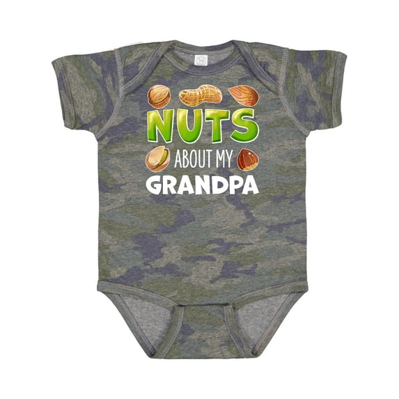 Inktastic Nuts About My Grandpa Peanut, Almond, Pistachio Boys or Girls Baby Bodysuit