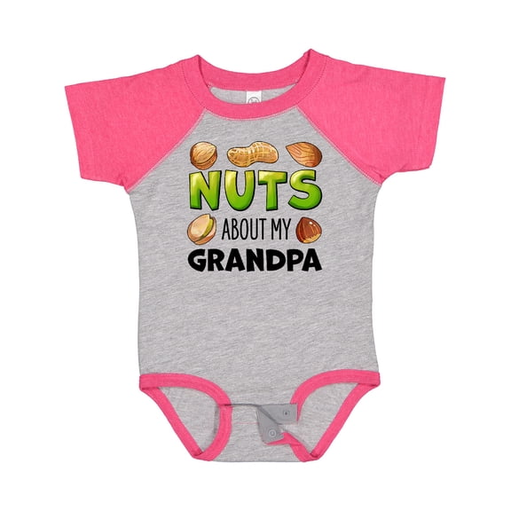 Inktastic Nuts About My Grandpa Peanut, Almond, Pistachio Boys or Girls Baby Bodysuit