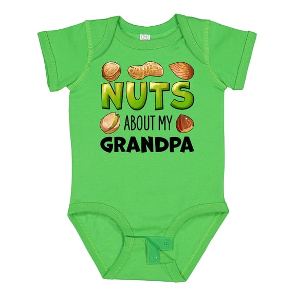 Inktastic Nuts About My Grandpa Peanut, Almond, Pistachio Boys or Girls Baby Bodysuit