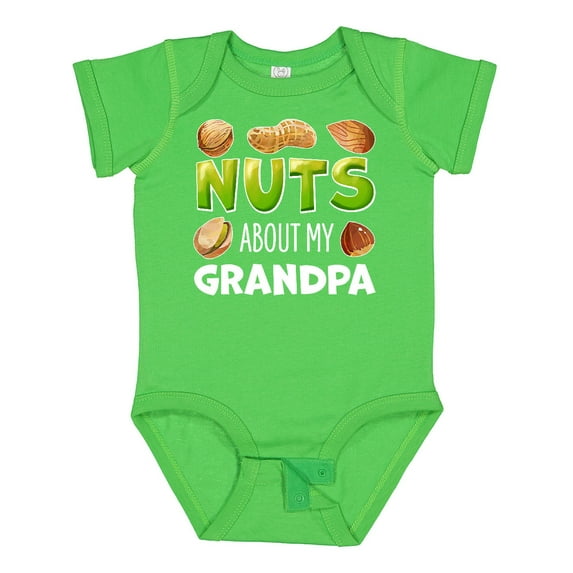 Inktastic Nuts About My Grandpa Peanut, Almond, Pistachio Boys or Girls Baby Bodysuit