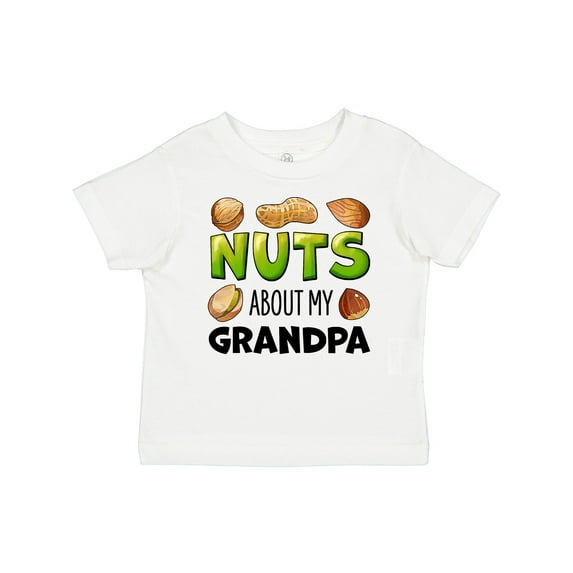 Inktastic Nuts About My Grandpa Peanut, Almond, Pistachio Boys or Girls Baby T-Shirt