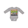 thumbnail image 1 of Inktastic Nuts About My Grandpa Peanut, Almond, Pistachio Boys or Girls Long Sleeve Baby Bodysuit, 1 of 5