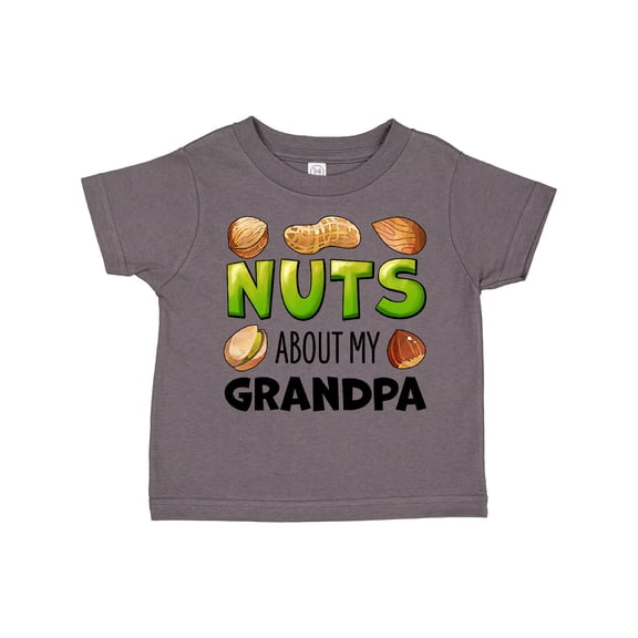 Inktastic Nuts About My Grandpa Peanut, Almond, Pistachio Boys or Girls Toddler T-Shirt