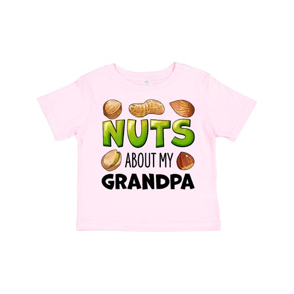 Inktastic Nuts About My Grandpa Peanut, Almond, Pistachio Boys or Girls Toddler T-Shirt