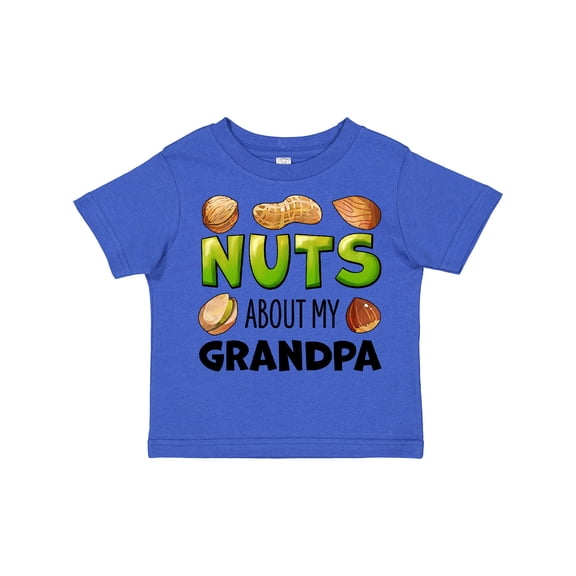 Inktastic Nuts About My Grandpa Peanut, Almond, Pistachio Boys or Girls Toddler T-Shirt