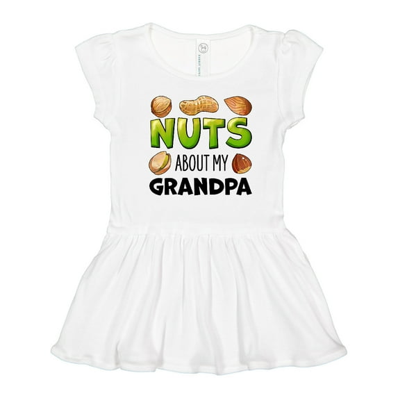 Inktastic Nuts About My Grandpa Peanut, Almond, Pistachio Girls Toddler Dress