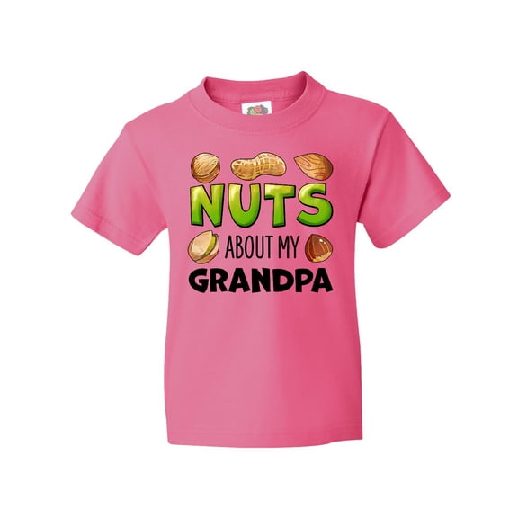 Inktastic Nuts About My Grandpa Peanut, Almond, Pistachio Youth T-Shirt