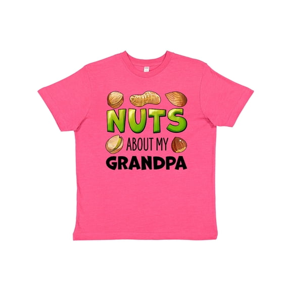 Inktastic Nuts About My Grandpa Peanut, Almond, Pistachio Youth T-Shirt
