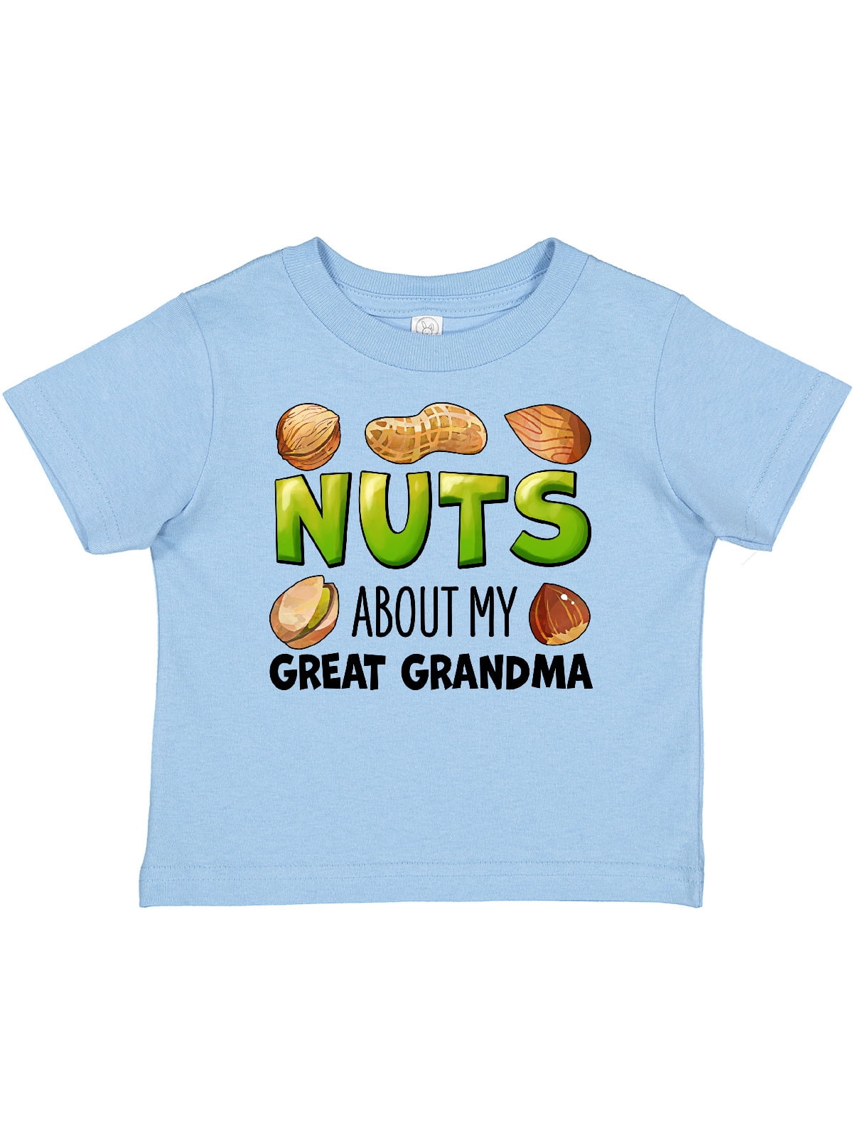 Inktastic Nuts About My Great Grandma Peanut, Almond, Pistachio Boys or Girls Baby TShirt
