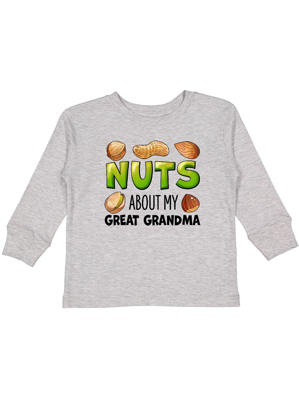 Inktastic Nuts About My Great Grandma Peanut, Almond, Pistachio Boys or Girls Long Sleeve