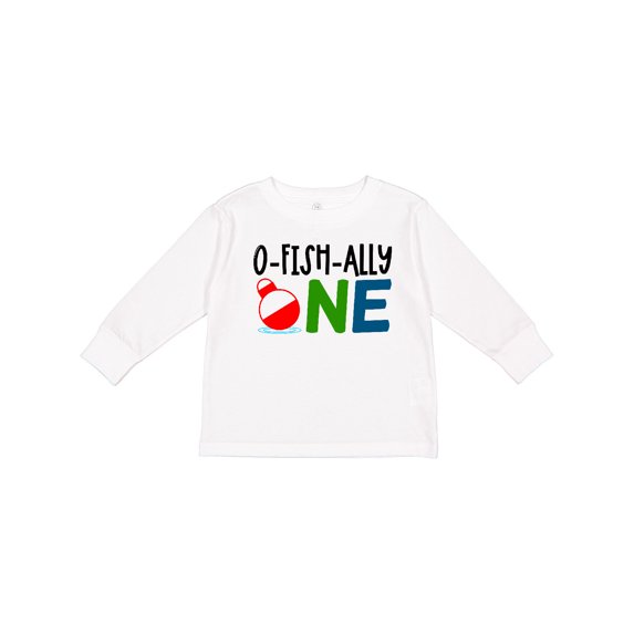 Inktastic O-fish-ally One Boys or Girls Long Sleeve Toddler T-Shirt