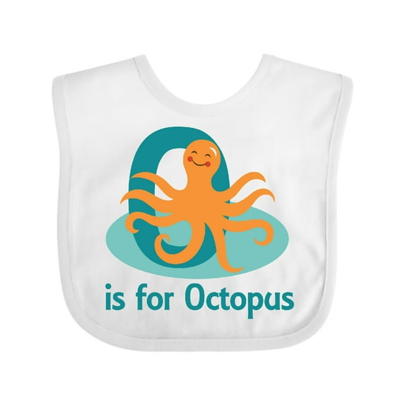 Inktastic O is for Octopus Monogram Boys or Girls Baby Bib
