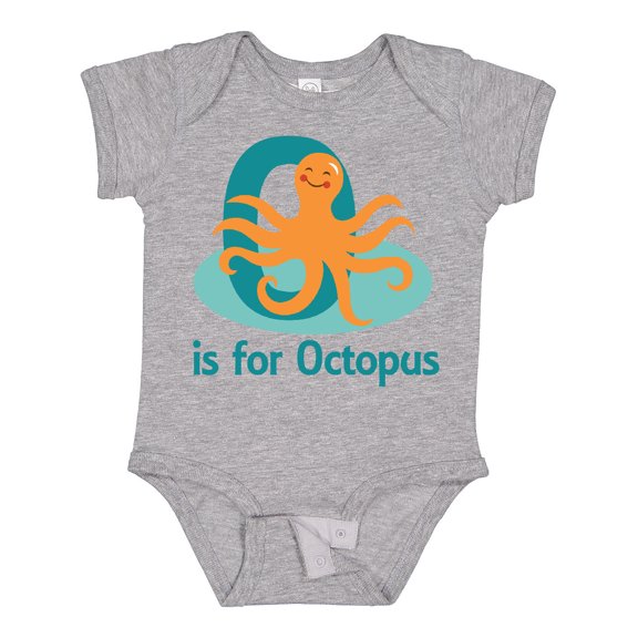 Inktastic O is for Octopus monogram Boys or Girls Baby Bodysuit