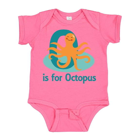 Inktastic O is for Octopus monogram Boys or Girls Baby Bodysuit