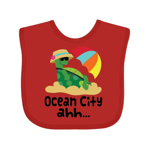 Inktastic Ocean City Maryland Boys or Girls Baby Bib