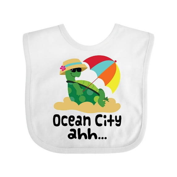 Inktastic Ocean City Maryland Boys or Girls Baby Bib
