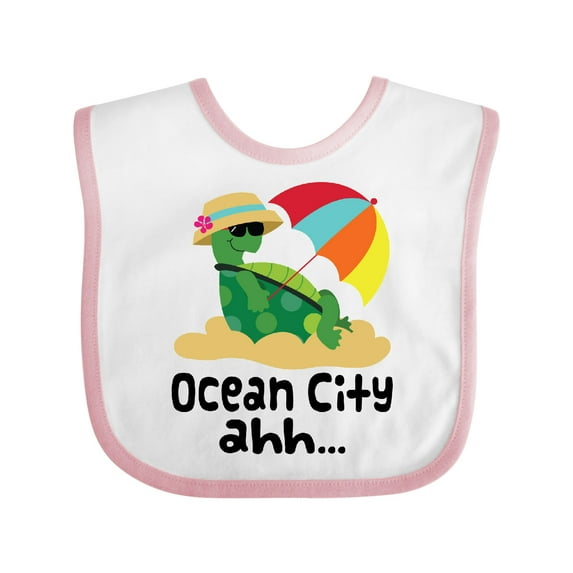 Inktastic Ocean City Maryland Boys or Girls Baby Bib