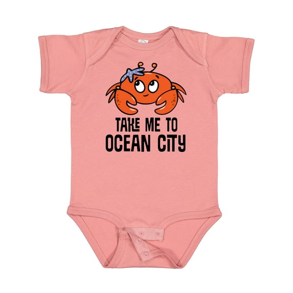 Inktastic Ocean City Maryland Cute Crab Boys or Girls Baby Bodysuit