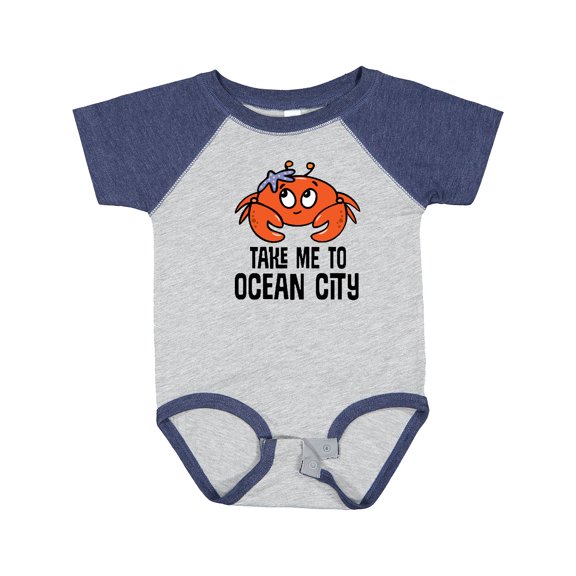 Inktastic Ocean City Maryland Cute Crab Boys or Girls Baby Bodysuit