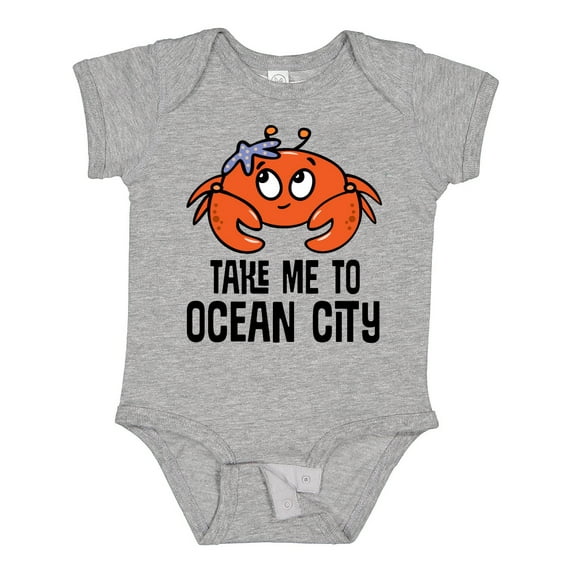 Inktastic Ocean City Maryland Cute Crab Boys or Girls Baby Bodysuit