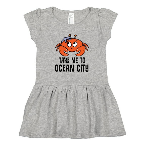 Inktastic Ocean City Maryland Cute Crab Girls Toddler Dress