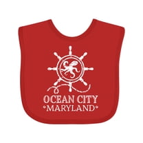 Inktastic Ocean City Maryland Vacation Boys or Girls Baby Bib