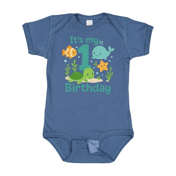 Inktastic Ocean First Birthday Boys or Girls Baby Bodysuit