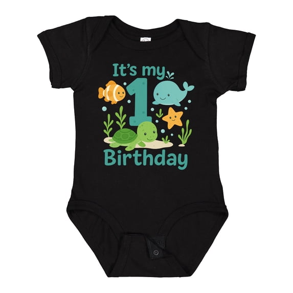 Inktastic Ocean First Birthday Boys or Girls Baby Bodysuit