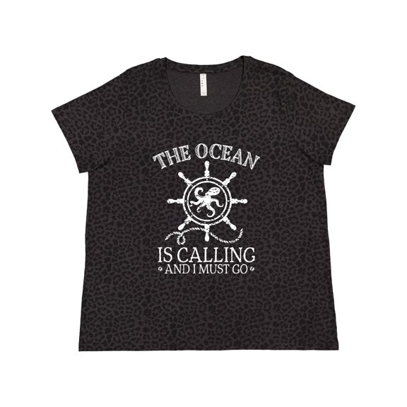 Inktastic Ocean is Calling Cute Nautical Octopus Women's Plus Size T-Shirt