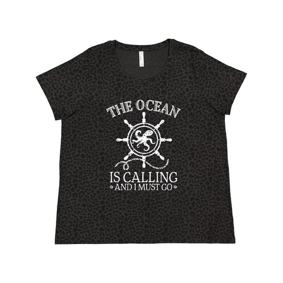 Inktastic Ocean is Calling Cute Nautical Octopus Women's Plus Size T-Shirt