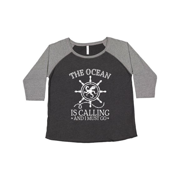 Inktastic Ocean is Calling Cute Nautical Octopus Women's Plus Size T-Shirt