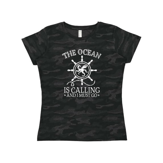 Inktastic Ocean is Calling Cute Nautical Octopus Women's T-Shirt
