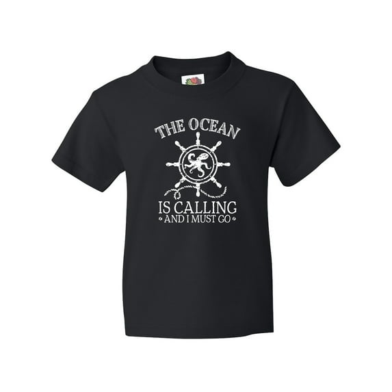 Inktastic Ocean is Calling Cute Nautical Octopus Youth T-Shirt