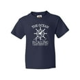 thumbnail image 1 of Inktastic Ocean is Calling Cute Nautical Octopus Youth T-Shirt, 1 of 5
