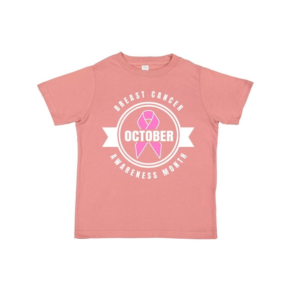 Inktastic October Breast Cancer Awareness Month Badge Boys or Girls Toddler T-Shirt