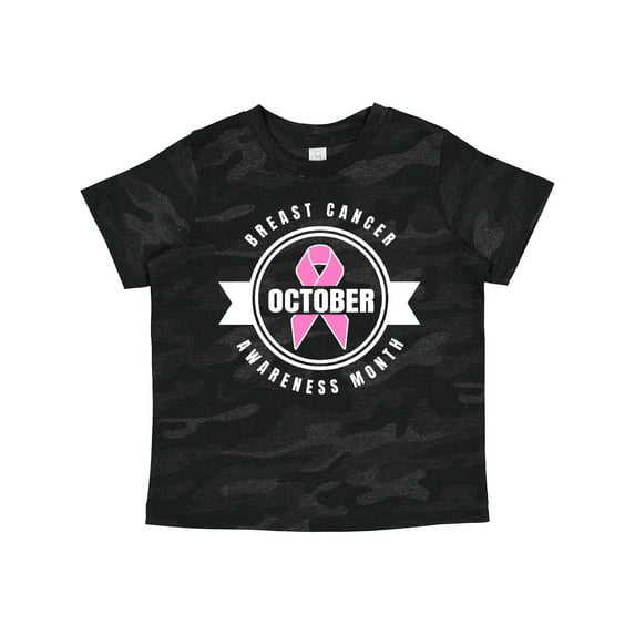 Inktastic October Breast Cancer Awareness Month Badge Boys or Girls Toddler T-Shirt