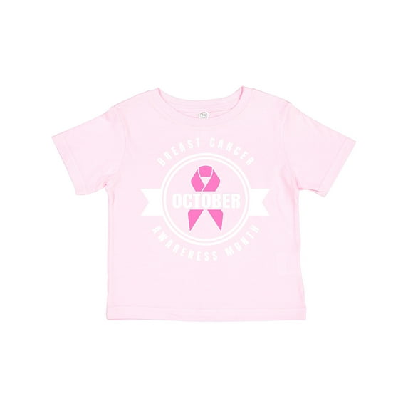 Inktastic October Breast Cancer Awareness Month Badge Boys or Girls Toddler T-Shirt