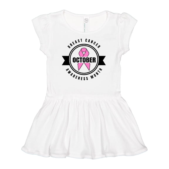 Inktastic October Breast Cancer Awareness Month Badge Girls Baby Dress