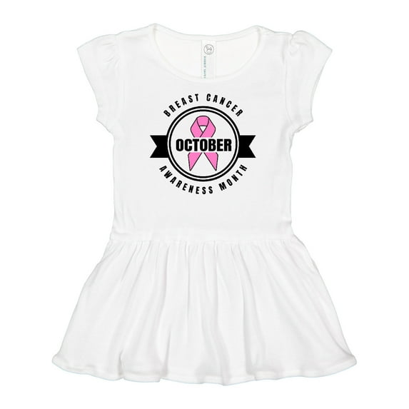 Inktastic October Breast Cancer Awareness Month Badge Girls Baby Dress