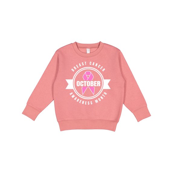 Inktastic October Breast Cancer Awareness Month Badge Toddler Sweatshirt