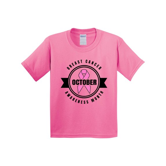 Inktastic October Breast Cancer Awareness Month Badge Youth T-Shirt