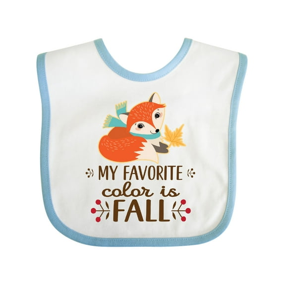 Inktastic October Favorite Color is Fall Girls Baby Bib