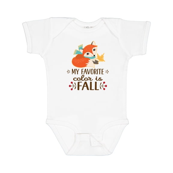 Inktastic October Favorite Color is Fall Girls Baby Bodysuit