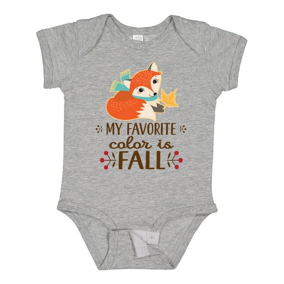 Inktastic October Favorite Color is Fall Girls Baby Bodysuit