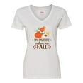 thumbnail image 1 of Inktastic October Favorite Color is Fall Women's V-Neck T-Shirt, 1 of 5