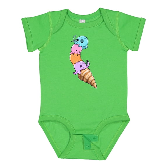 Inktastic Octopi-Ice Cream Cone- cute octopus Boys or Girls Baby Bodysuit
