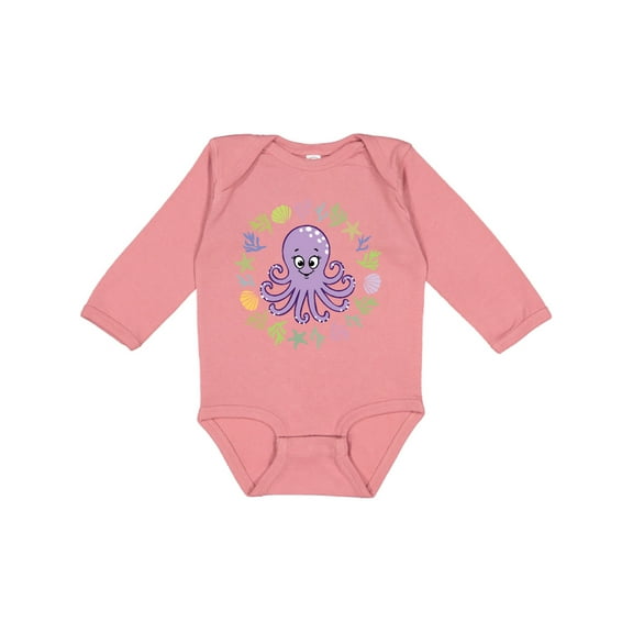Inktastic Octopus Cute Girls Girls Long Sleeve Baby Bodysuit