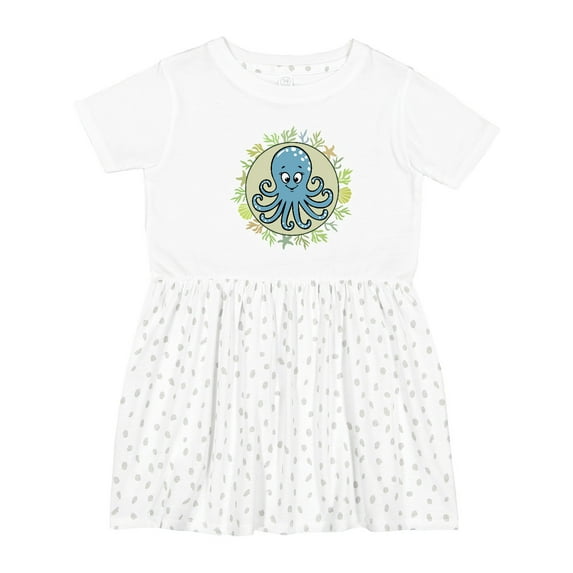 Inktastic Octopus Cute Ocean Sea Creature Girls Toddler Dress