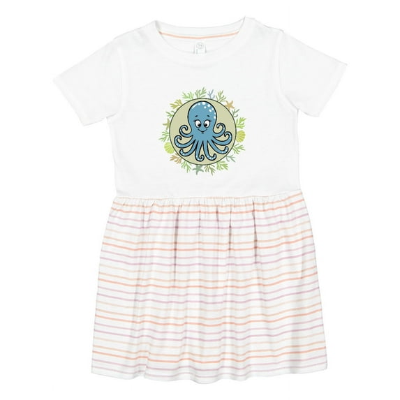 Inktastic Octopus Cute Ocean Sea Creature Girls Toddler Dress