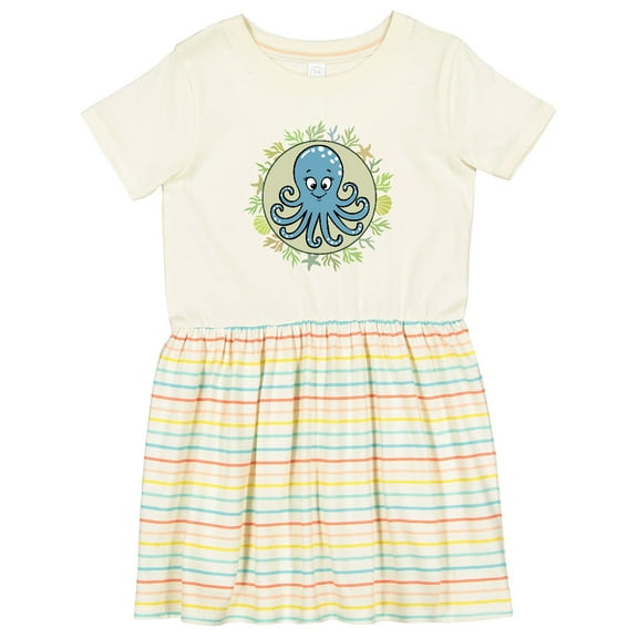 Inktastic Octopus Cute Ocean Sea Creature Girls Toddler Dress